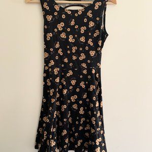 BRANDY MELVILLE Black Sunflower Dress w open back